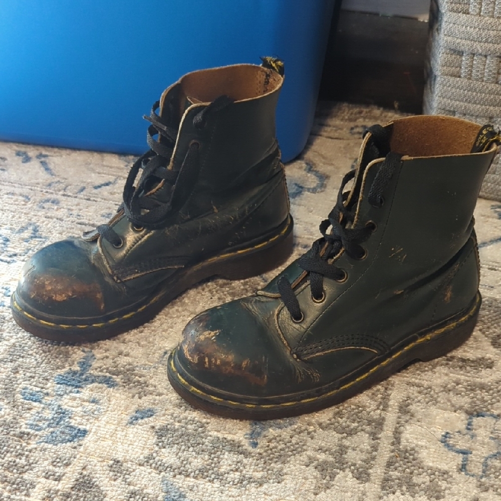 Dr. Martens Dark Green Combat Boots